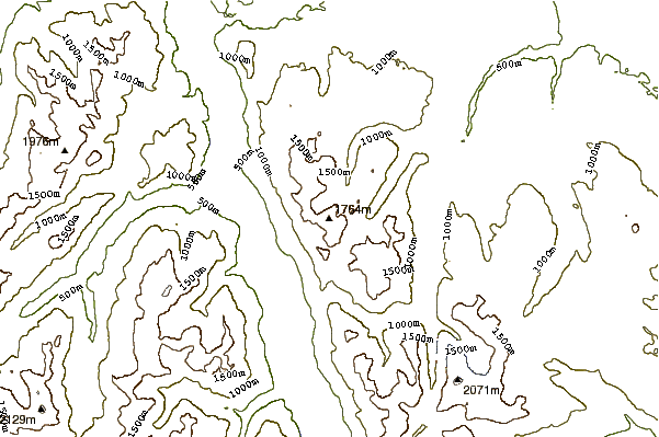 Mountain peaks around Mount Adrian