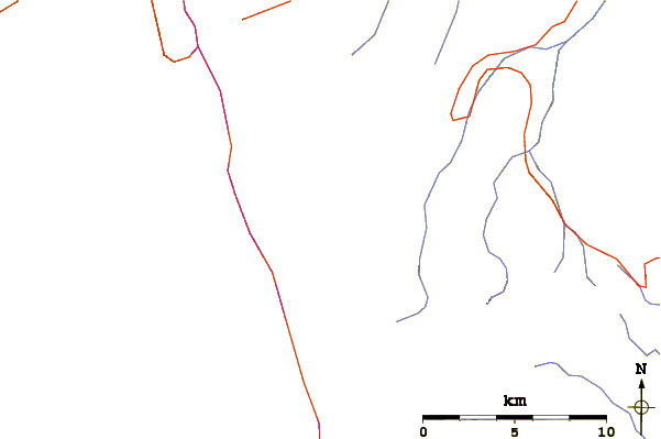 Roads and rivers around Mount Adrian