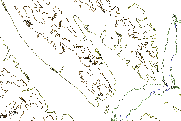 Mountain peaks around Mount Aeolus (Alberta)