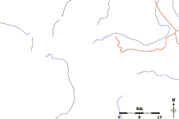 Roads and rivers around Mount Agassiz