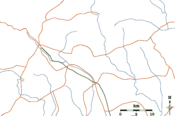 Roads and rivers around Mount Agou