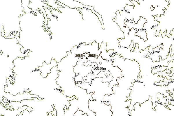 Mountain peaks around Mount Aibetsu