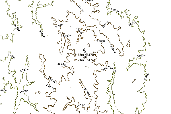 Mountain peaks around Mount Aino