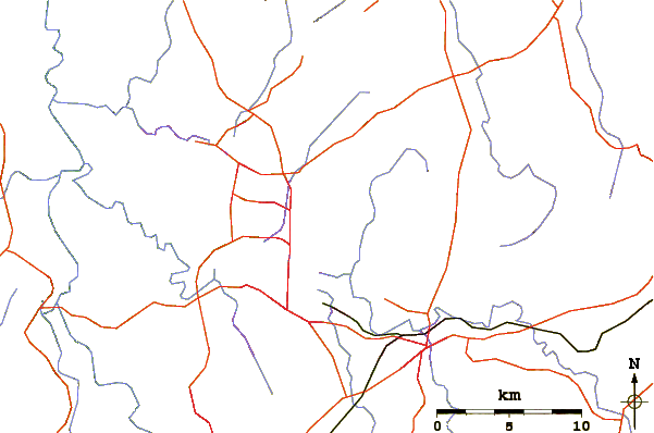 Roads and rivers around Mount Ainslie (Australian Capital Territory)