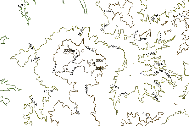 Mountain peaks around Mount Aka (Daisetsuzan)