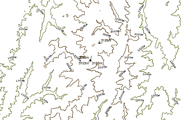 Mountain peaks around Mount Akaishi