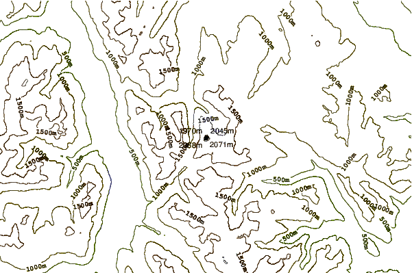 Mountain peaks around Mount Albert Edward (British Columbia)