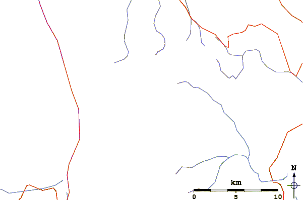 Roads and rivers around Mount Albert Edward