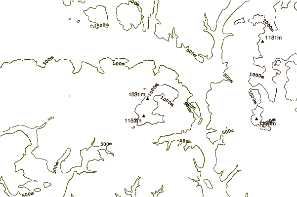 Mountain peaks around Mount Albert (Quebec)