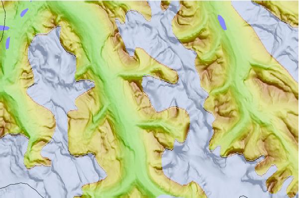 Surf breaks located close to Mount Alberta