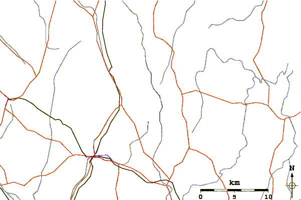 Roads and rivers around Mount Alexander