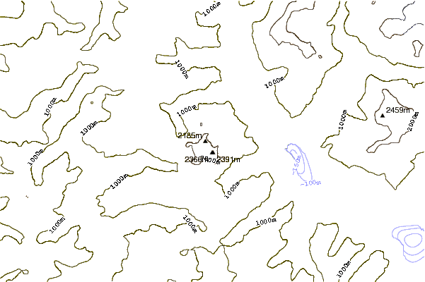 Mountain peaks around Mount Alfred