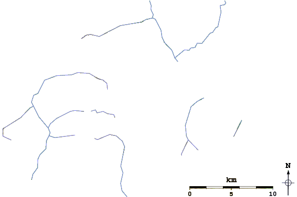 Roads and rivers around Mount Alice (British Columbia)