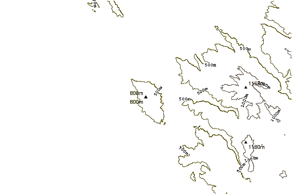 Mountain peaks around Mount Allison