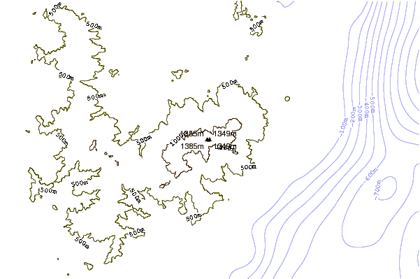 Mountain peaks around Mount Amagi