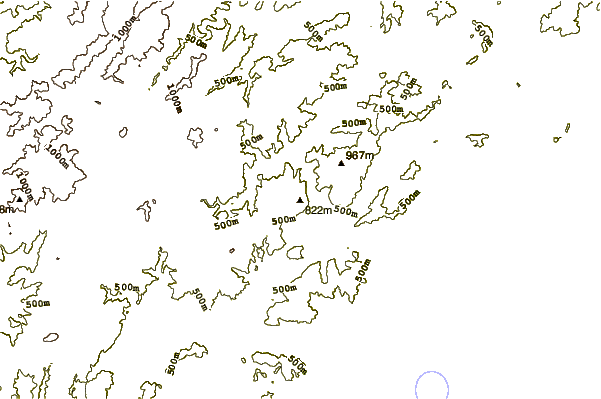 Mountain peaks around Mount Amida