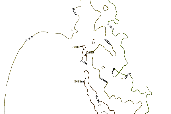 Mountain peaks around Mount Anderson (Antarctica)