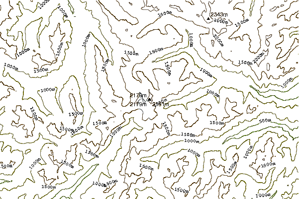 Mountain peaks around Mount Anderson