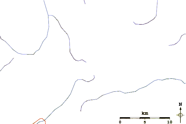 Roads and rivers around Mount Anderson