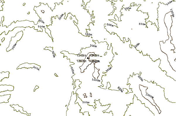 Mountain peaks around Mount Anne