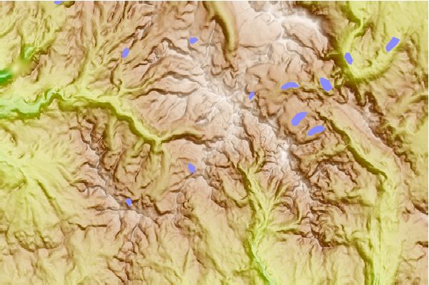 Surf breaks located close to Mount Ansel Adams