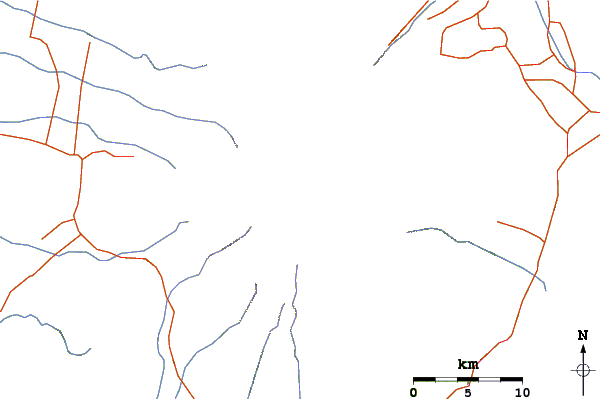 Roads and rivers around Mount Apo