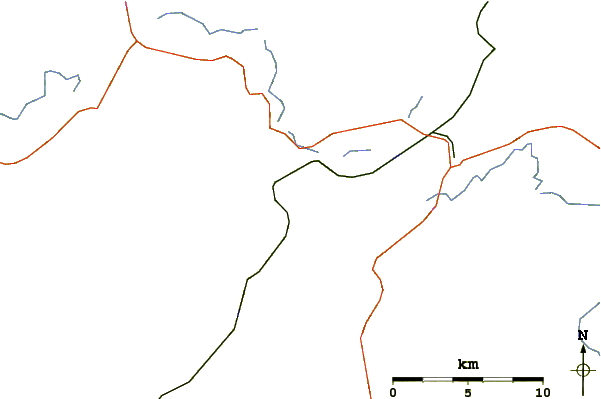 Roads and rivers around Mount Arab