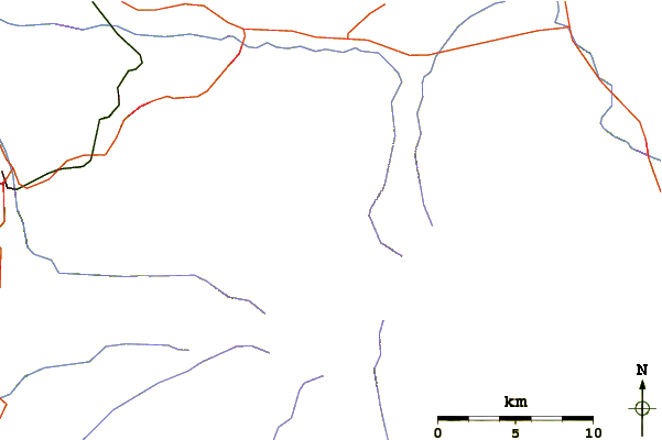 Roads and rivers around Mount Aragats