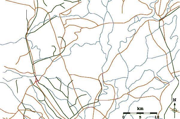 Roads and rivers around Mount Arayat