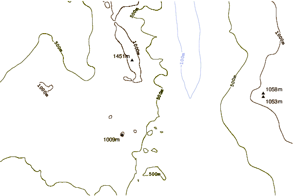 Mountain peaks around Mount Ariel