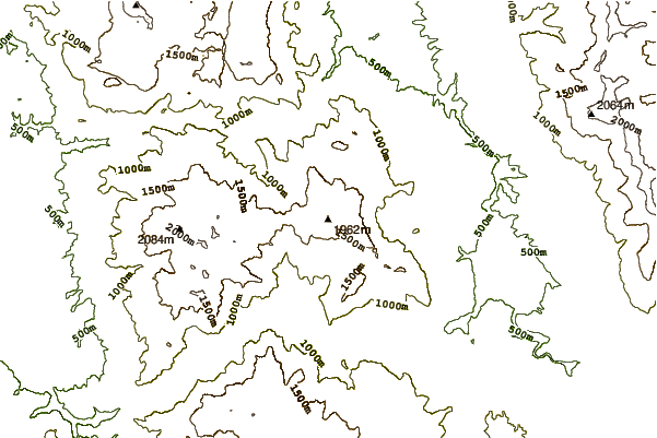 Mountain peaks around Mount Arith