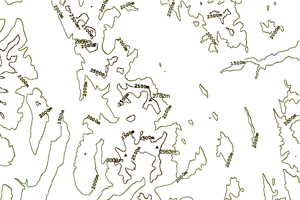 Mountain peaks around Mount Armstrong