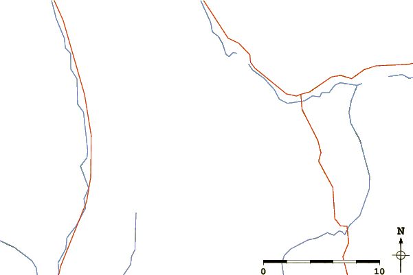 Roads and rivers around Mount Armstrong