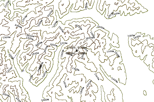 Mountain peaks around Mount Arrowsmith