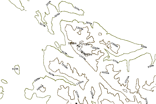 Mountain peaks around Mount Arrowsmith