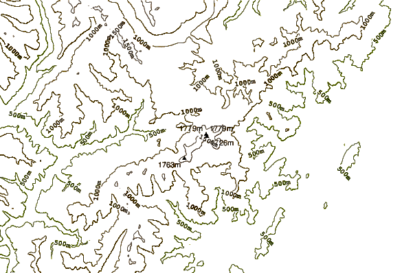 Mountain peaks around Mount Arthur