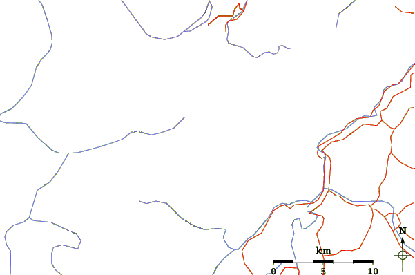 Roads and rivers around Mount Arthur