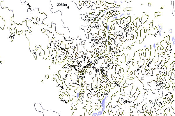 Mountain peaks around Mount Asgard