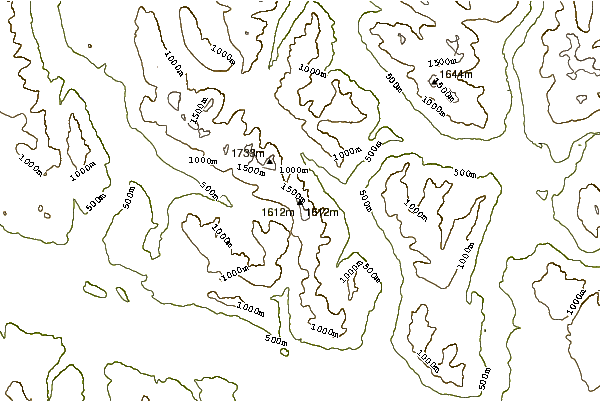 Mountain peaks around Mount Ashwood (Bonanza Range)