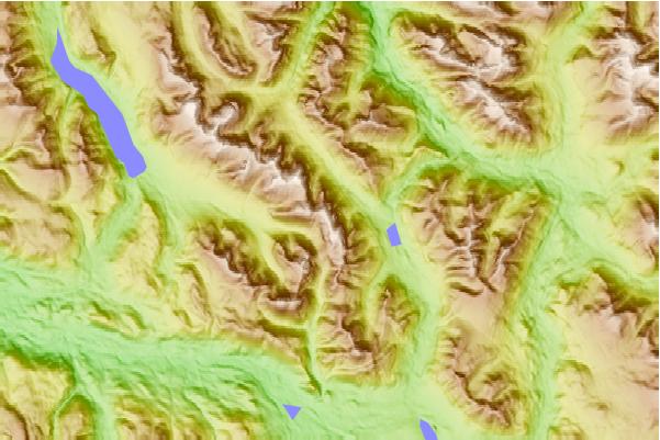 Surf breaks located close to Mount Ashwood (Bonanza Range)