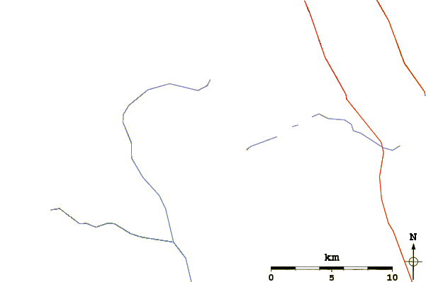 Roads and rivers around Mount Assiniboine