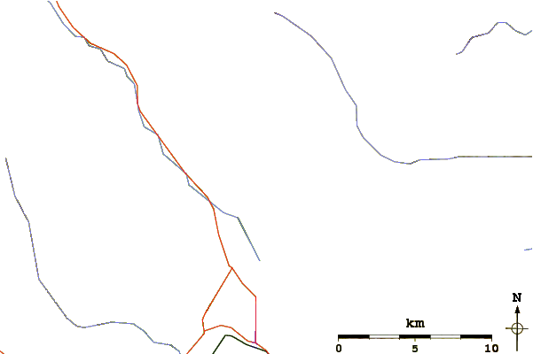 Roads and rivers around Mount Astley