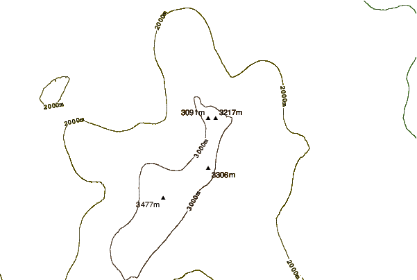 Mountain peaks around Mount Astor