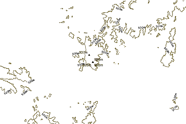 Mountain peaks around Mount Atago