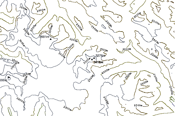 Mountain peaks around Mount Athabasca