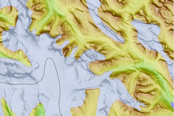 Surf breaks located close to Mount Athabasca