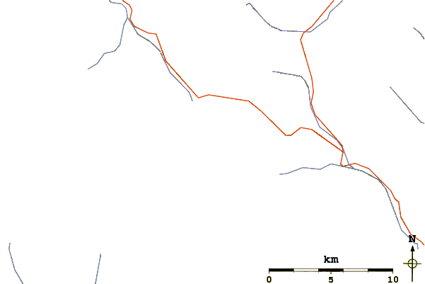 Roads and rivers around Mount Athabasca