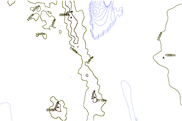 Mountain peaks around Mount Athelstan