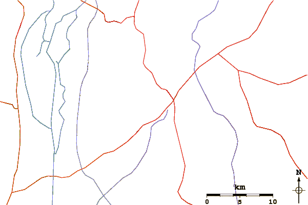 Roads and rivers around Mount Avital