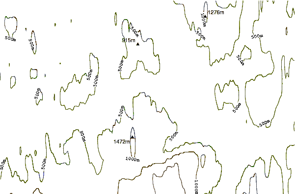 Mountain peaks around Mount Ayles